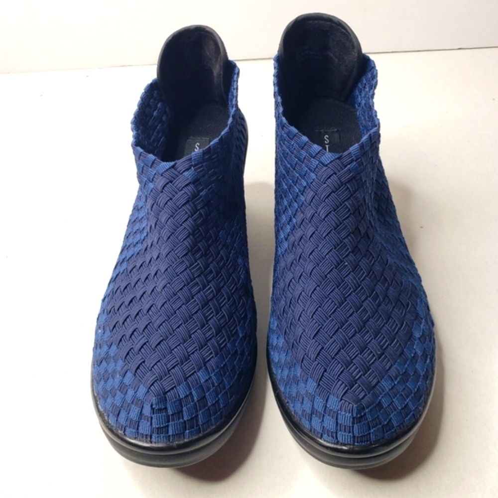 Steven by Steve Madden Elizah Stretch Woven Bootie Heel Shoes Size 10